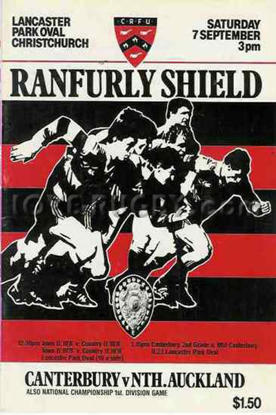 1985 Canterbury v North Auckland  Rugby Programme